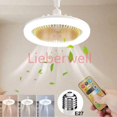 MHZB Plafonnier ventilateur,avec LED Lampe Integree et Telecommande Petites Ventilateur pour cuisine salon c VENTILATEUR DE PLAFOND (1/4)