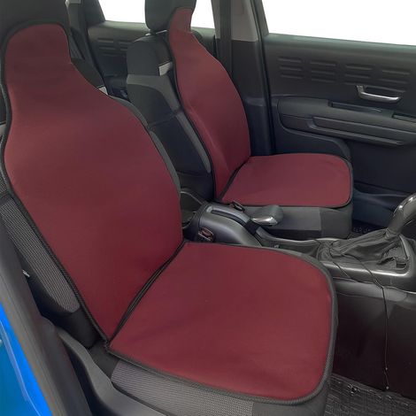 Lupex Shop – Schienali auto universali, realizzati in tessuto 100% poliestere, per tutti i veicoli, colore Bordeaux