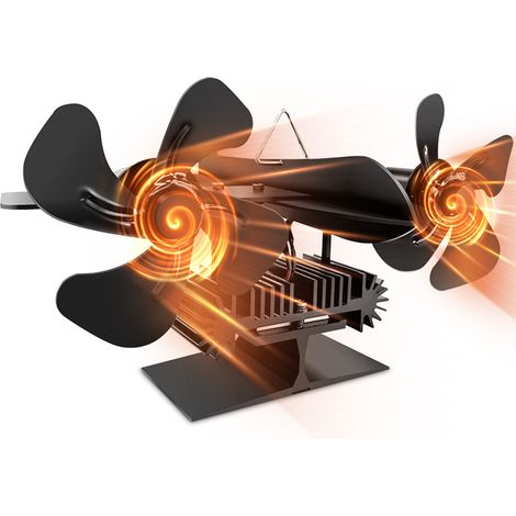 Ventilateurs de poêle à bois alimentés par la chaleur, 8 pales, ventilateurs écologiques silencieux et efficaces, sans électricité pour poêle à bois, poêle à granulés, poêle à bois (1/4)