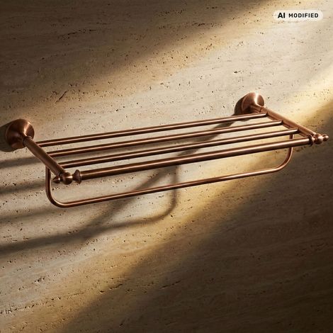 PaulGurkes Support de serviette en cuivre Nostalgie Retro Accessoires de salle de bain (1/5)