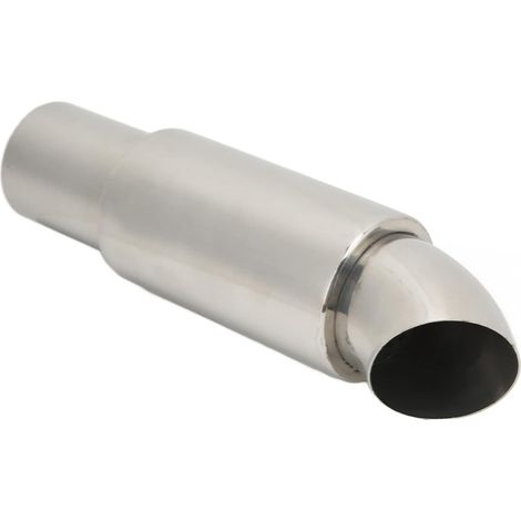 Embout de Silencieux D'échappement de Voiture, Tuyau de Silencieux D'échappement de Voiture 51mmx63mm Entrée Ronde en Acier Inoxydable Argent Remplacement Universel (1/5)