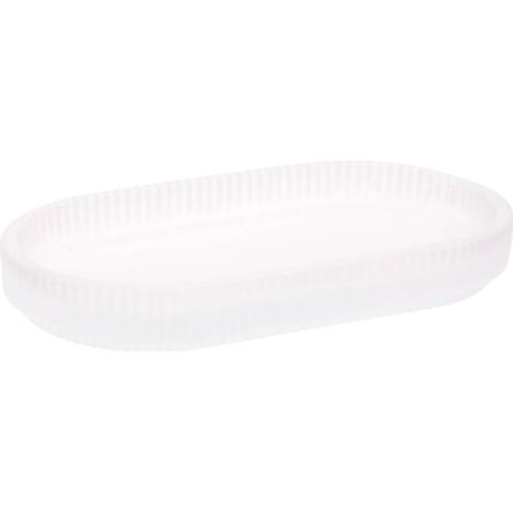 Plateau de Salle de Bain en Verre "Solis" 18cm Transparent (1/2)