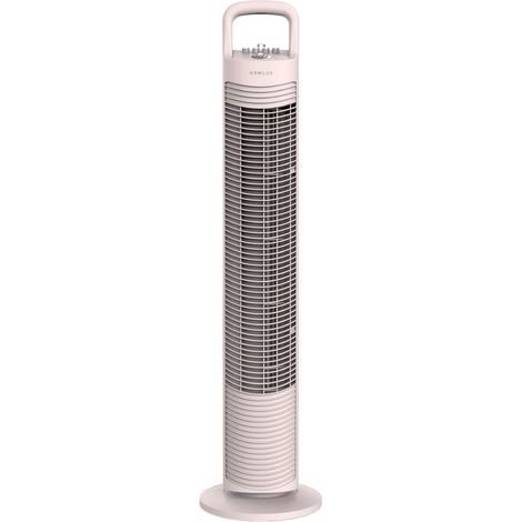 Newlux - Ventilatore a torre senza spas W80 (45W) 3 vel, oscillazione 70º, timer 120min e design compatto. Ventilatore da terra con motore in rame e maniglia trasporto. Senza installazione (Corallo)