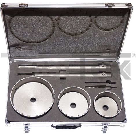 KIT FRESE TAZZA CAROTATRICE 100,120,160 TRAPANO SDS-Plus SDS-Max 350 MURO (1/5)
