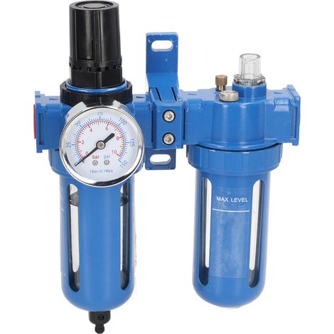 Filtre, régulateur et lubrificateur en alliage de zinc haute dureté pour compresseur d'air à 2 étages, séparateur d'eau, filtre à air 1/2" NPT (1/5)