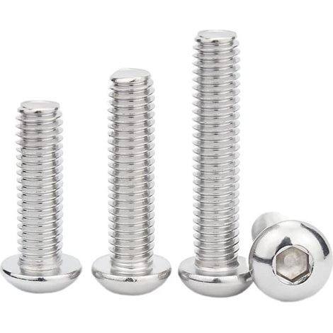 10 vis M5 M6 longueur 6–60 mm A2-70 en acier inoxydable 304 à tête cylindrique creuse ISO7380