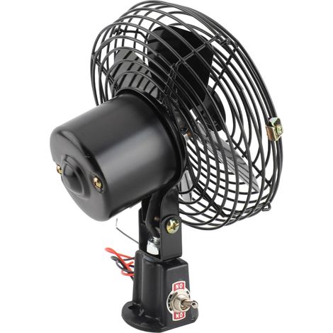 Ventilateur de refroidissement 12 V pour camping-car, robuste et silencieux, en métal, avec interrupteur à 2 vitesses, pour camions, camping-cars, voitures, bateaux et bus (15 cm). (1/5)