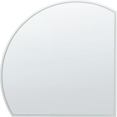 Espejo de pared LED de vidrio dormitorio baño 100 x 100 cm plateado Ozenay (1/5)