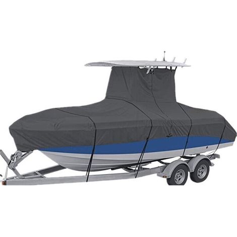 Housse de bateau imperméable 210D robuste pour yacht Protection extérieure en tissu Oxford anti-écrasement durable et anti-déchirure pour bateaux 16-18FT 17-19FT 20-22FT 22-24FT - 17-19 pieds 600 x 29 (1/5)