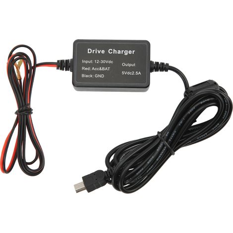 Kit câblage dur dash cam 12V-30V à 5V Protection basse tension Câble alimentation pour caméra embarquée rétroviseur GPS (1/5)