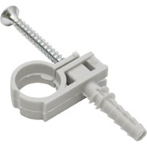 Collare nylon completi con viti per tubi rame  Diametro: 18 - vite 4x45 i (1/3)