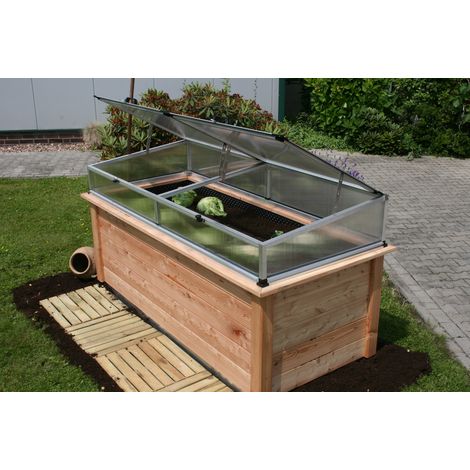 KGT Frühbeet Aufsatz für Hochbeet "Woody 210", 2,07 x 0,91 x 0,31 m (B x T x H) (1/5)