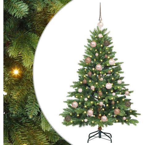 vidaXL Albero di Natale artificiale con 150 LED Verde 120 cm PE e