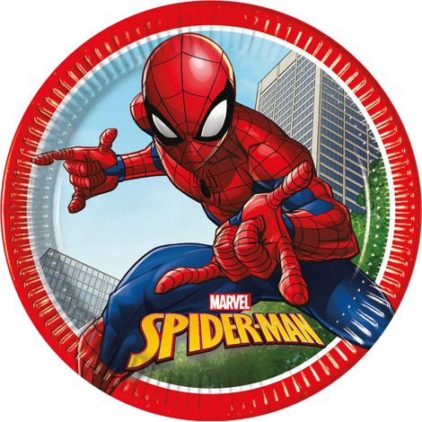 Piatti di Spiderman - 23 cm, 8 pezzi.