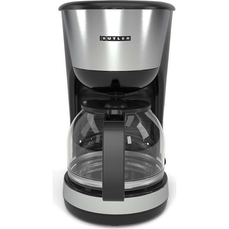Butler Kaffeemaschine / 1,25 l / 1000 W / 10 Tassen / Warmhaltefunktion / Automatische Abschaltung / Schwarz / Edelstahl