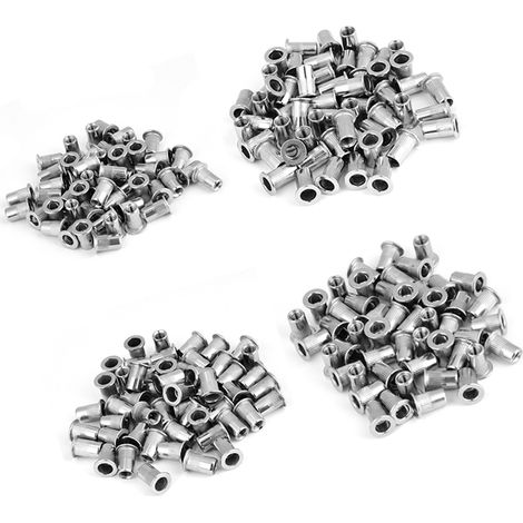 Jeu de 200 inserts filetés M3, M4, M5, M6 en acier inoxydable 304