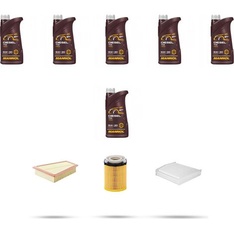 Kit tagliando 3 FILTRI e 6L OLIO compatibile con Mercedes Classe A (w176) A180 BlueEfficency 90kw Dal 2012 (1/4)
