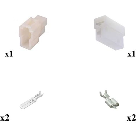 Kit Connettore Series 250 Faston 6,3 Maschio Femmina 2 Vie a T