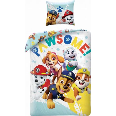 Kinderbettwäsche aus Baumwolle, 140x200 + 70x80 cm, Paw Patrol PAW-655BL (1/3)