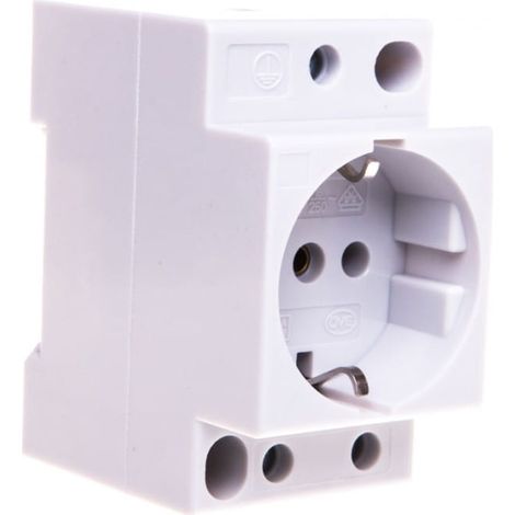 Base modular 2PZ 16A 250V Schuko para carril ZSD230 266875