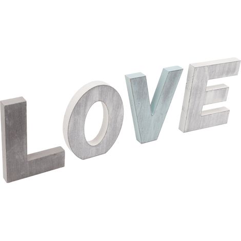Panneau Décoratif LOVE Bois Rustique - Décoration Murale Rétro Colorée Autoportante - Idée Cadeau Originale (1/5)