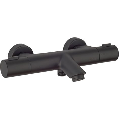 Grifo termostático para bañera y ducha Ruby Black (1/4)