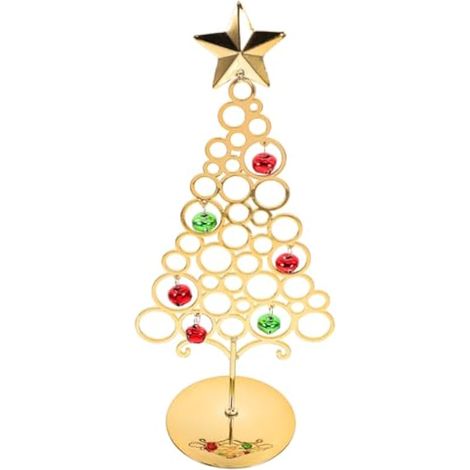 Support robuste en fer forgé pour sapin de Noël (32 x 14 x 9 cm), idéal pour décorer votre table lors de fêtes et mariages. (1/5)