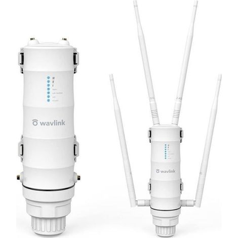 AC1200 Leistungsstarker WLAN-Verstärker/Repeater für den Außenbereich mit PoE/Dualband 2,4+5 GHz/4 WLAN-Antennen mit großer Reichweite (1/4)