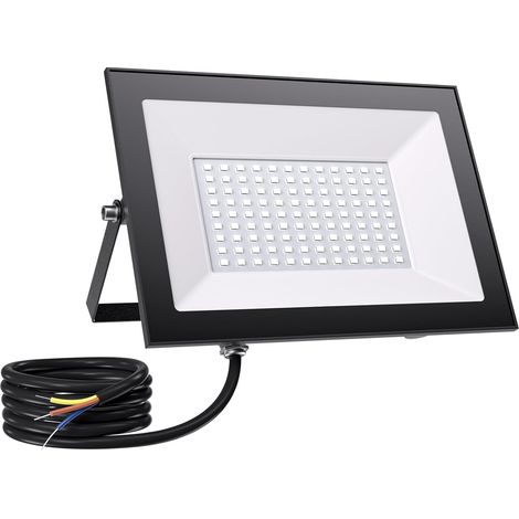 Projecteur LED Extérieur 100W, 10000LM Superlumineux, 6500K Blanc Froid, IP65 Étanche Spot LED Extérieur, Économie d'Énergie, Installation Flexible pour Jardin, Terrasse et Sécurité