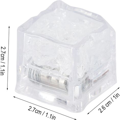 12 glaçons lumineux LED colorés à capteur de liquide, décoratifs pour mariages et fêtes (vert) (1/5)