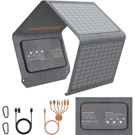40W panneau solaire pliable 5V USB chargeur de batterie Portable pour téléphone Portable batterie externe étanche extérieure pour le Camping (1/5)