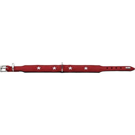 Hunter Magic Star, Collare per cani, Rosso (Red/Black), 55 (1/3)