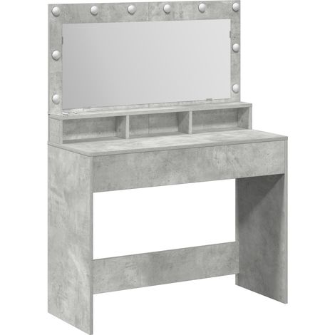Coiffeuse,Table de maquillage Gris béton 100 x 41 x 135 cm Bois d'ingénierie CFW591471 (1/5)