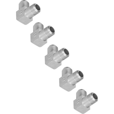 5 pièces de coudes pour compresseurs d'air portables, silencieux, convertisseur de fréquence, équipement pneumatique en alliage de zinc (1/5)