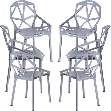 Packs Sillas Comedor - Pack 6 Sillas Omega - Gris oscuro (1/5)