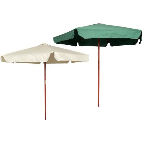 OMBRELLONE TONDO IN LEGNO Ø 250 cm - palo mm 38 - 6 stecche - verde
