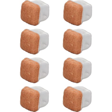 Lot de 8 embouts de pieds de chaise en TPE résistant à l'usure, protection pour pieds de table et tabouret, transparents, carrés, petite taille (1/5)