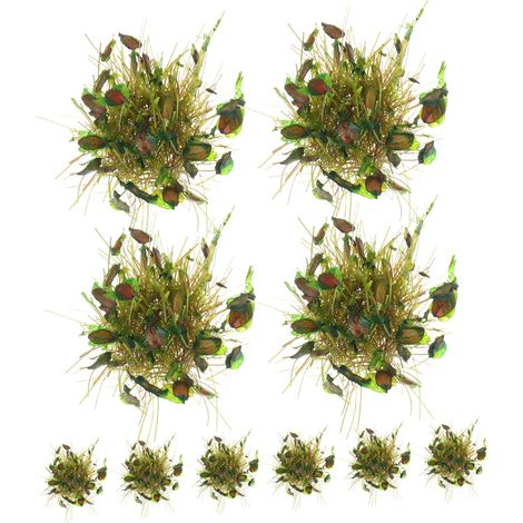 Touffes D’Herbe Statique Miniatures en Résine Verte, Réalistes, Base Auto-adhésive, pour Maquettes et Paysages Ferroviaires (1/5)
