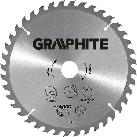 Graphite Kreissägeblatt 55h602 Hartmetall 130 mm (1/2)