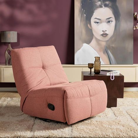 Fauteuil relax inclinable rose BELORA (1/5)