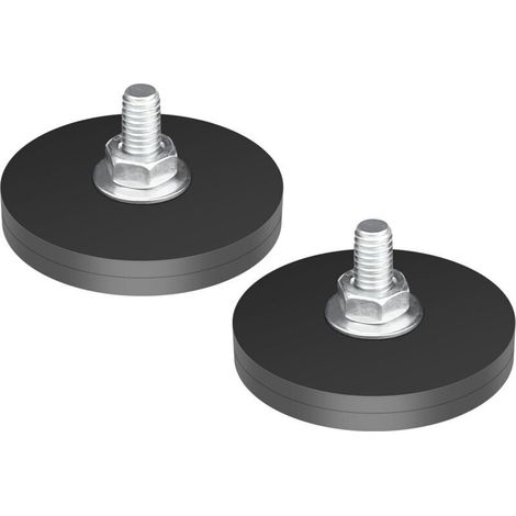 2 Stück magnetische Montagehalterung mit M6 5-mm-Schrauben, universell für LED-Lichtleisten, LED-Arbeitsscheinwerfer, PKW, LKW, 4x4, Geländewagen