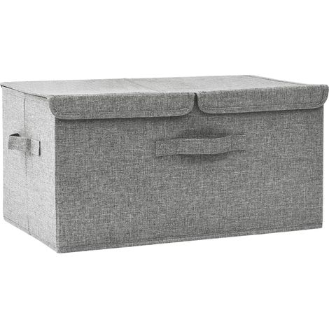 Boîte de rangement Tissu 50x30x25 cm Gris