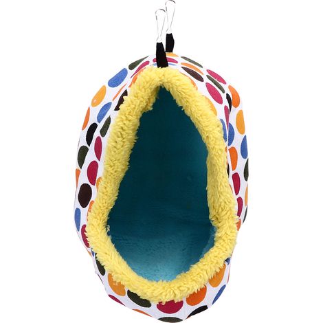 Nid douillet d'hiver pour perroquet, hamster, chinchilla, écureuil et hérisson, doublure polaire épaisse et chaude, sac de couchage pour oiseau, taille grande (1/5)