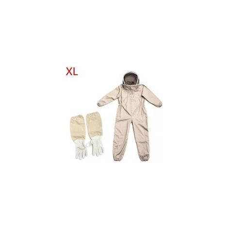 Combinaison d'apiculteur – taille XL – comprend une combinaison et des gants – assure une protection efficace lors de vos déplacements au rucher. (1/5)