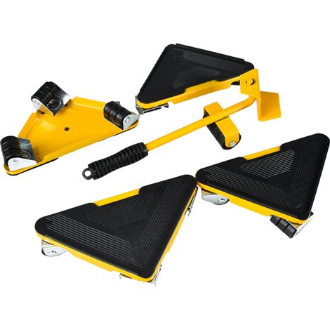 Kit 5 chariots déménagement 800kg – 360° maniabilité, pour lits/meubles lourds, maison/garage. (1/5)