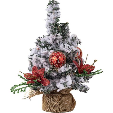 Weihnachtsbaum-Tischdekoration aus Plüsch, individuelle Weihnachtsbaumfigur mit weichem Akzent für Schreibtisch oder Nachttisch, Rot (1/5)