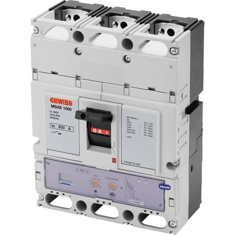 MSXE 1000 3P 800A 50kA LSI Term.FC GEWISS GWD9401