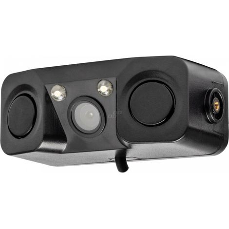 Cámara de marcha atrás con sensores de aparcamiento 2 en 1 HD-602 LED 12V amio-03541 (1/5)