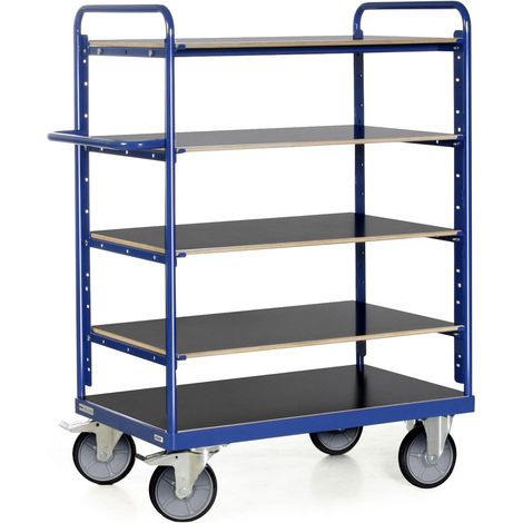 Bako Logistiksysteme Etagenwagen F600 mit 5 Ladeflächen 600kg Tragkraft 1500mm hoch 1000x700mm