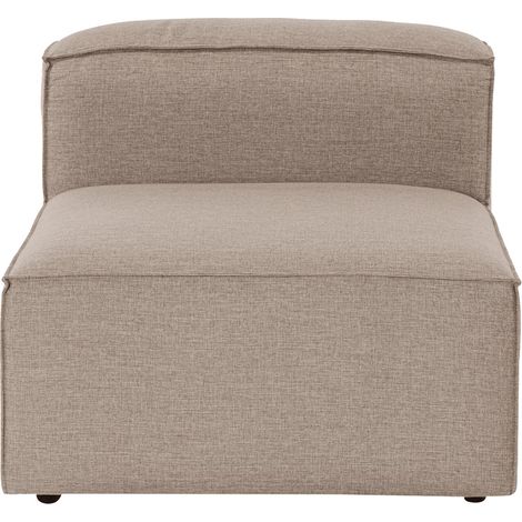 Módulo central para sofá modular en lino Fora 1 - Beige (1/5)